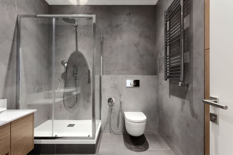 Finished Shower with Modern Fixtures